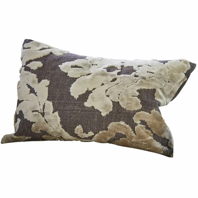 Loberon Kussenhoes Plaisancière donkergrijs/beige