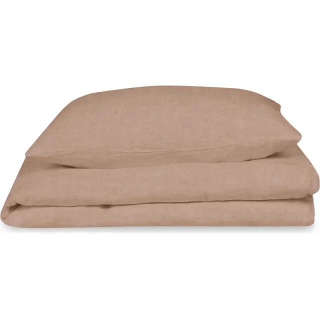 LIS LABELS Dekbedovertrekset met kussensloop - Little One in Soft Rose - 100x140 cm en 40x60 cm - Linnen - Peuterbed