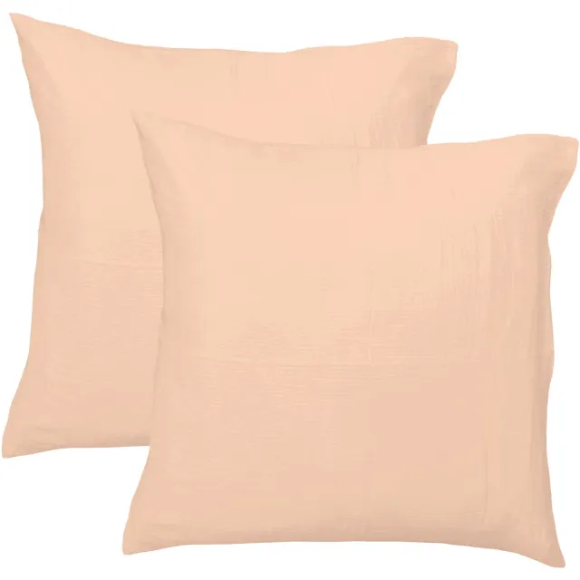 Matt & Rose Set Kussenslopen - Roze - (2x) 65 x 65 cm - Mousseline Katoen