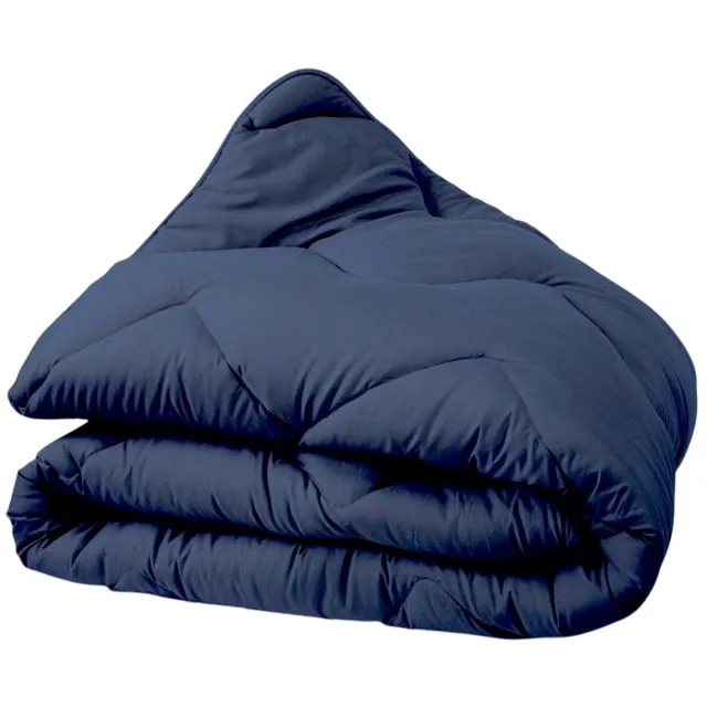 princessdekbedden PrincessDekbed Classic 2-in-1 Wasbaar Eazydekbed Zonder Overtrek - Blauw- Navy Bedrukt -Hoesloos 1-Persoons 140×200 cm Donker Blauw- Navy