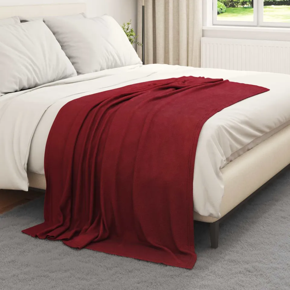 vidaXL Kleden 24 st Bordeaux Rood 170 x 130 cm 7,81 kg Fleece, foto 3