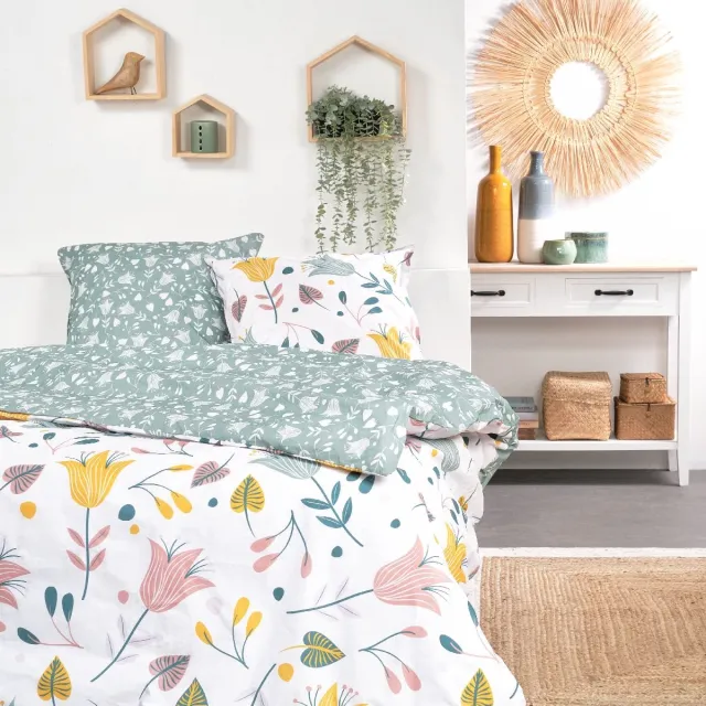Today Tweepersoonsbedset - TODAY - Sunshine 11,44 - 220 x 240 cm - 100% Bedrukt katoen Weiß