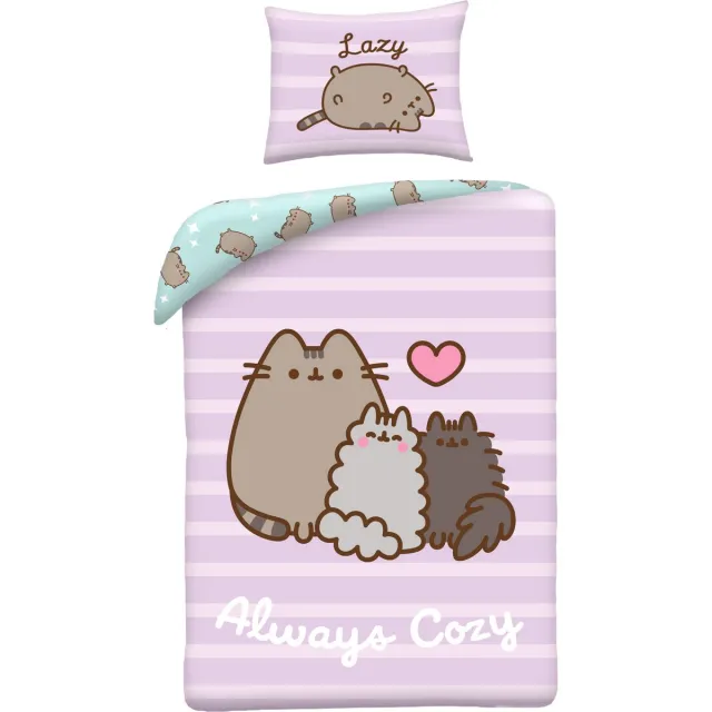 Pusheen Dekbedovertrek Always Cozy - 140 x 200 cm + 70 x 90 cm - Polyester Roze