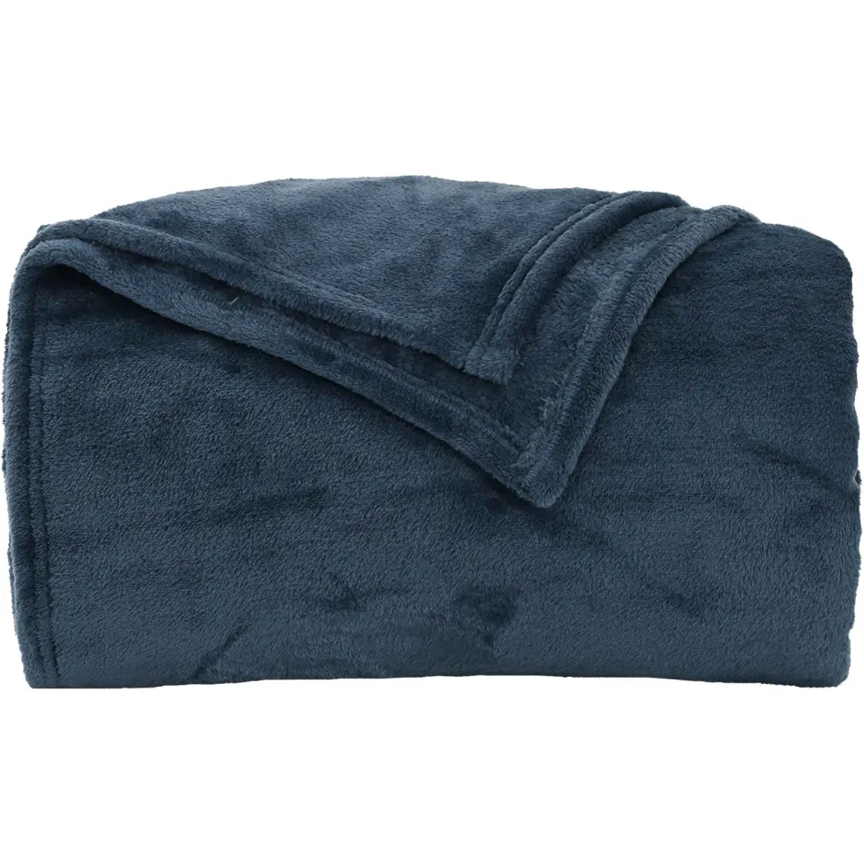 vidaXL plaid Marineblauw 270 x 240 cm 1,69 kg Fleece, foto 4