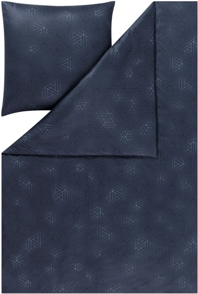 Estella Pippa - Dekbedovertrek - Mako-interlockjersey - 160 x 200 cm - 3-delig Blauw