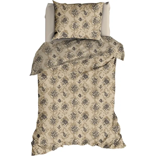 Satin d`or Satijn Dekbedovertrek 140X200/220 Blake Beige