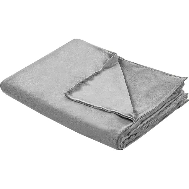 Beliani RHEA - Verzwaringsdeken hoes - Grijs - 135 x 200 cm - Polyester