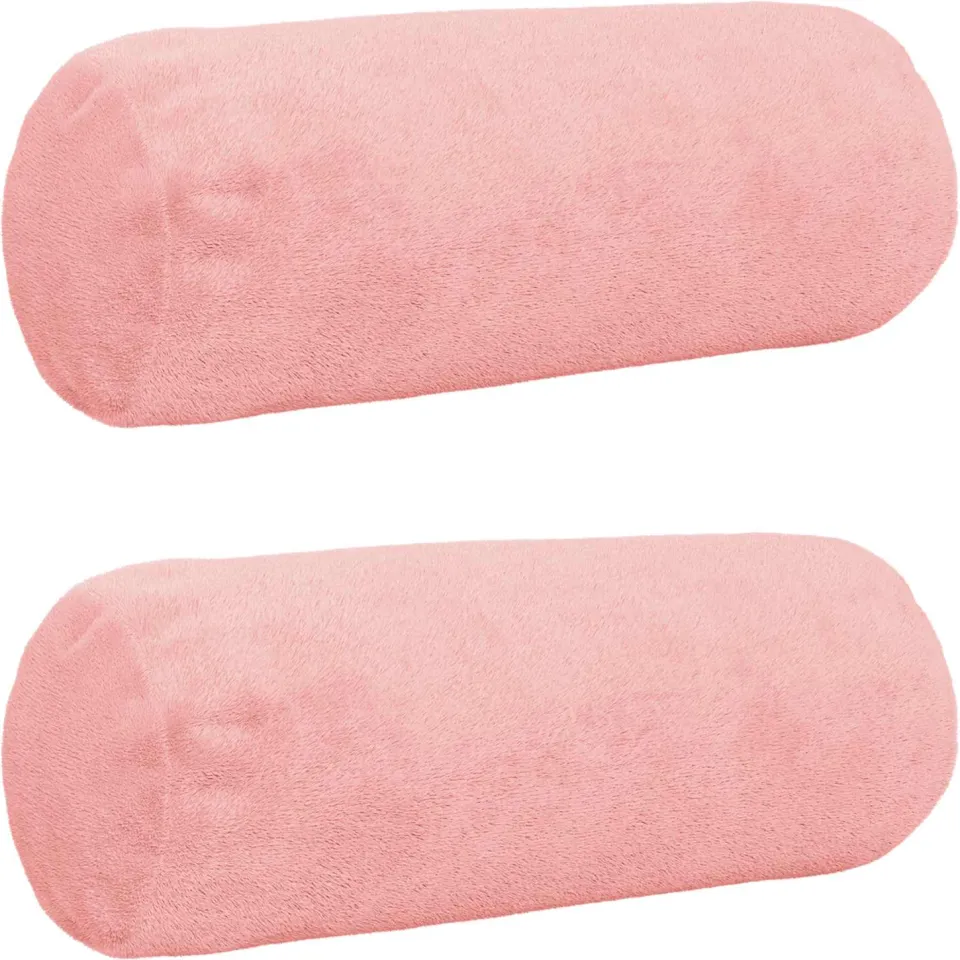 vidaXL Kussensloop 2 st HEERLEN Roze Dia. 15 x 40 cm Flanel, foto 3