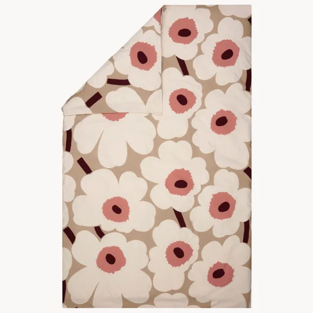 Marimekko Seersucker dekbedovertrek Unikko Beige