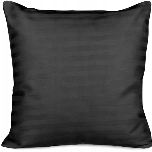 Darymex Decoratieve kussenhoezen 70x80 cm van satijnkatoen met strepen Zwart