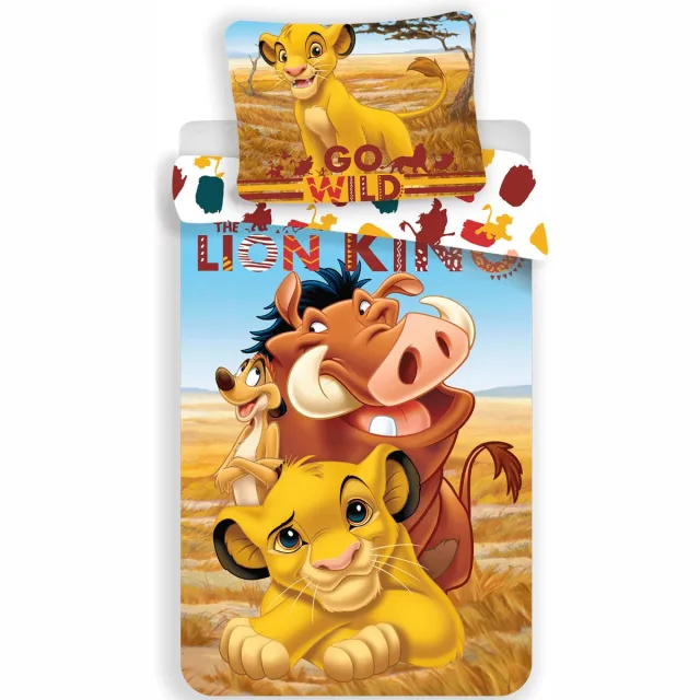 Disney The Lion King Dekbedovertrek Simba Timon en Pumba - 140 x 200 cm multicolor