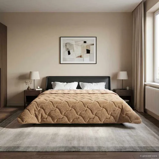 vidaXL Zomer Dekbed 200 x 220 cm Zomer Taupe Ademend