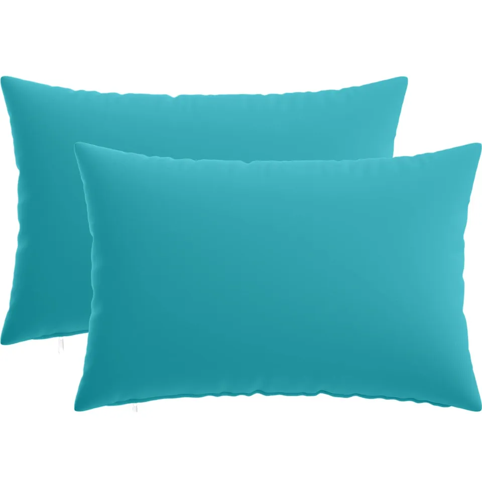 vidaXL Kussensloop 2 st HEERLEN Turquoise 50 x 75 cm Polyester