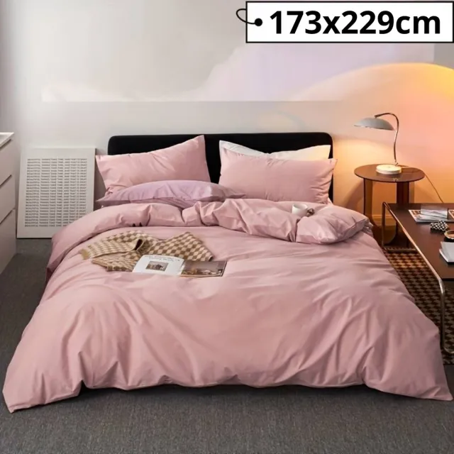 Nivard Zacht Dekbed - Dekbedovertrek - Beddengoed - 264x229cm - Roze