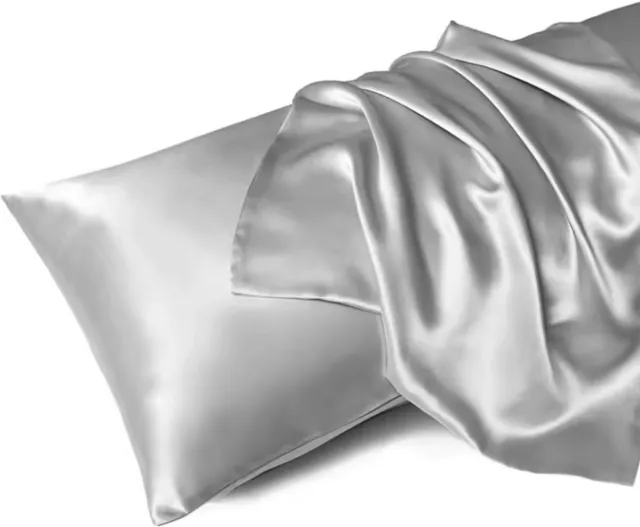 SpheCushion Silk Pillowcase - Satijnen - Zijden Kussensloop - 65 X 65 CM - Satin Grijs