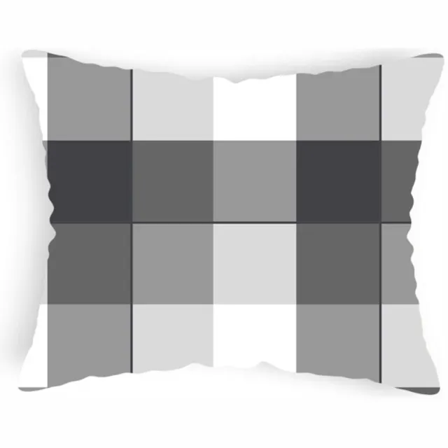 Designpremium Sierkussen schoenen 40x60 cm - Grijs Zwart Ruit