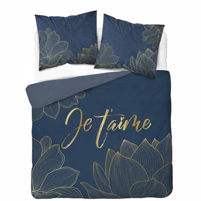 Holland Collection Katoenen Dekbedovertrek Set - Elegant Blauw/Goud
