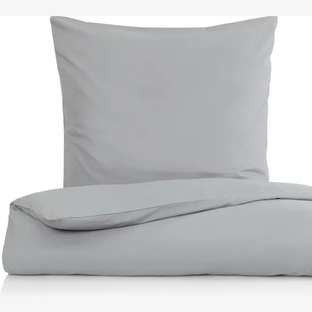 Lumaland Dekbedovertrek incl. kussenhoes - YKK ritssluiting - 155x220cm + 80x80cm - Cool Grey