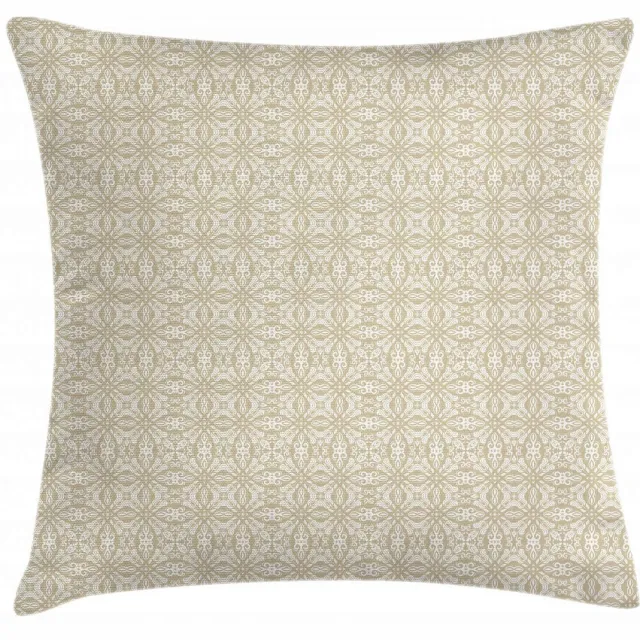 ABAKUHAUS Kussenhoes – Geometrisch Negatiefdruk – 60x60 cm – Dubbelzijdig bedrukt Sepia en Wit