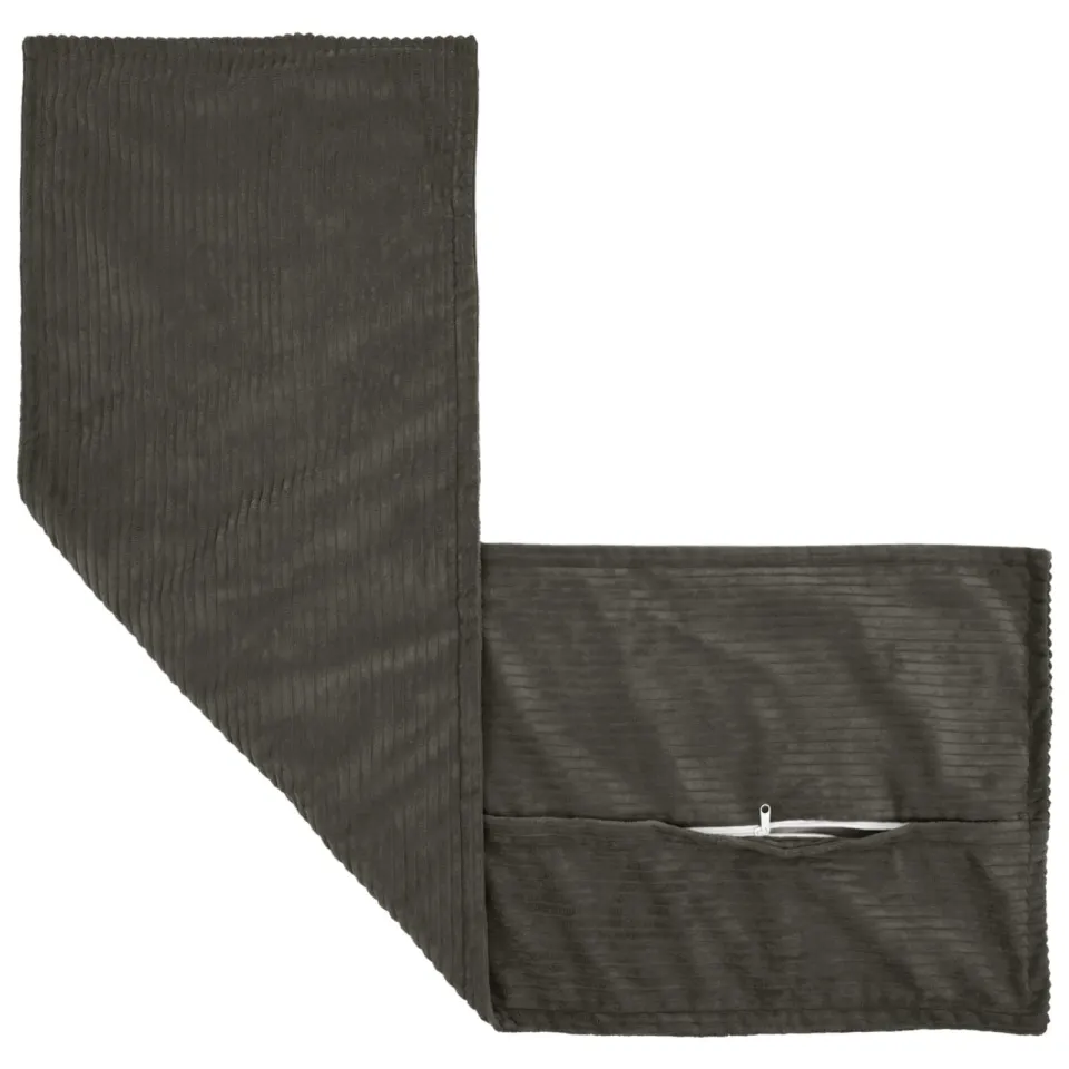 vidaXL Kussensloop HOUTEN Antraciet 40 x 145 cm corduroy, foto 4