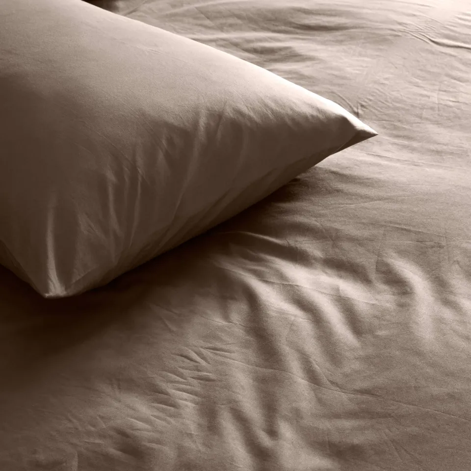 NOUS Living katoenen kussensloop taupe, foto 4