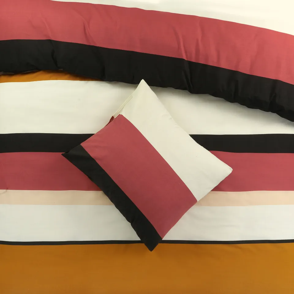 NOUS Living katoenen dekbedovertrek 2-persoons (200x220 cm) rood, foto 7