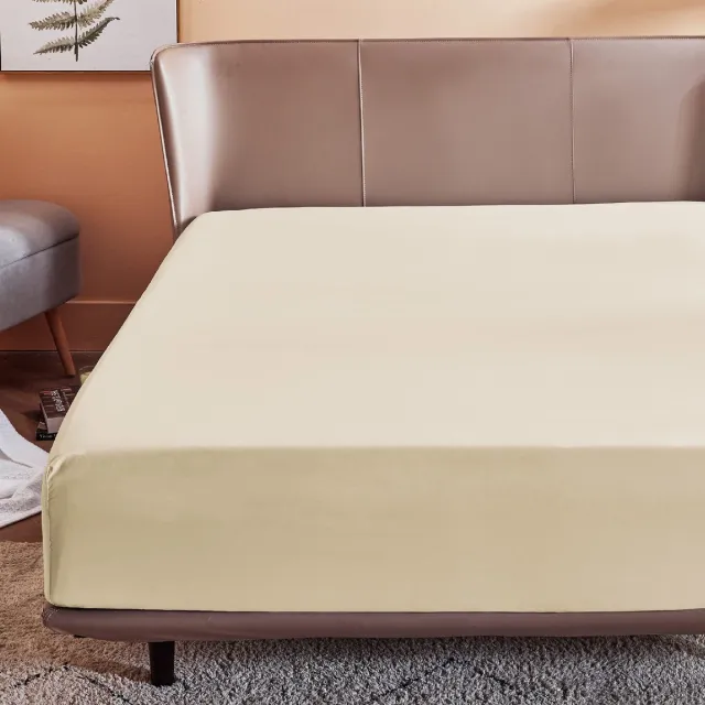 Ibenzoa Extra Zacht Microvezel Hoeslaken voor Boxspring en Topper Matrassen, 180 x 200 cm, Beige