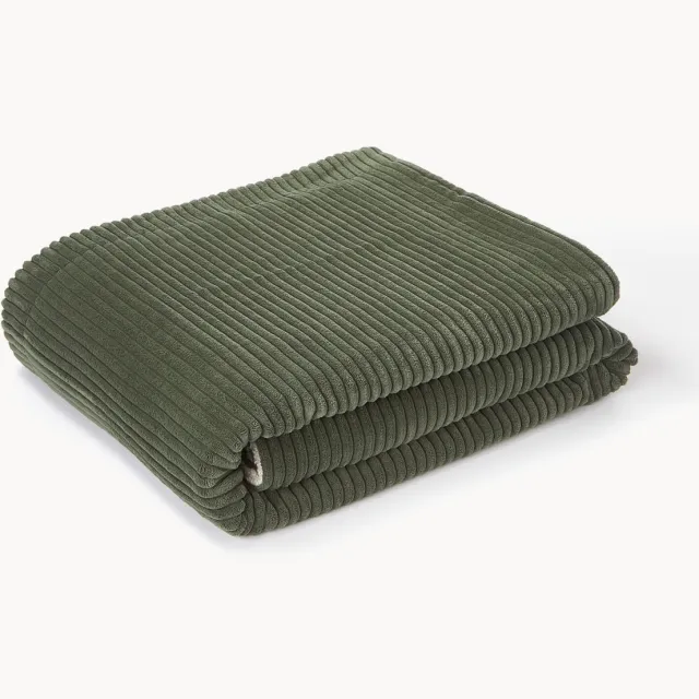 Westwing Collection Corduroy plaid Kylen Groen