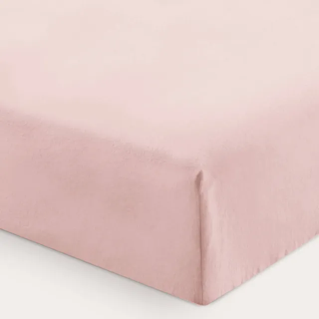 NOUS Kids flanellen kinderhoeslaken 150 x 70 cm roze