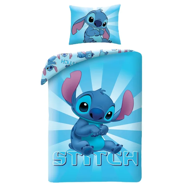 Lilo & Stitch Disney Lilo & Stitch Dekbedovertrek - Eenpersoons - 140 x 200 cm + 50 x 70 cm - Katoen blauw