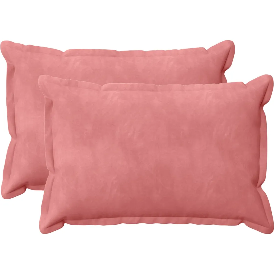 vidaXL Kussensloop 2 st HOUTEN Roze 40 x 60 cm fluweel, foto 3