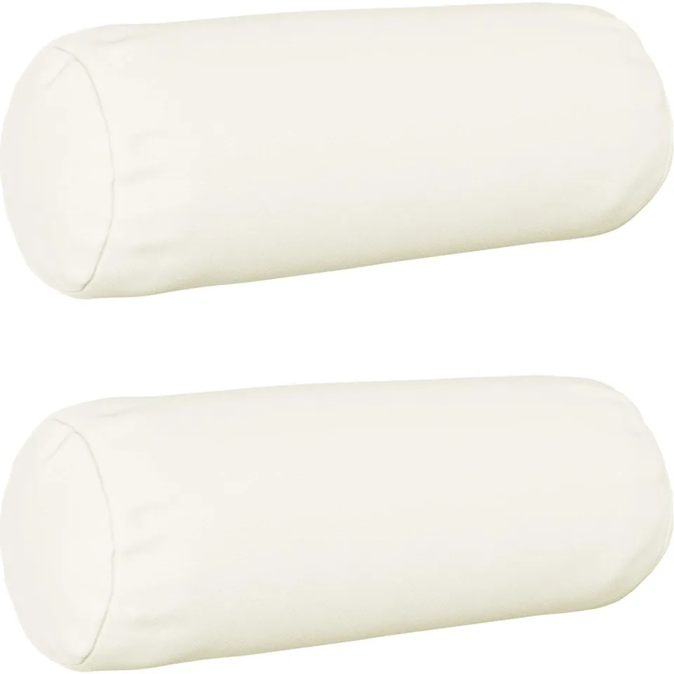 vidaXL Kussensloop 2 st HEERLEN Wit Dia. 15 x 40 cm Stof, foto 3