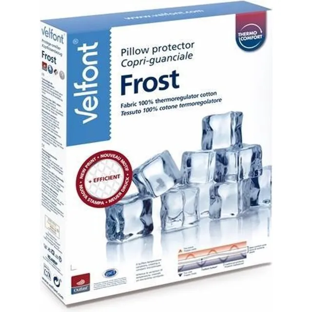Velfont Frost - Verkoelende Kussenbeschermer - Katoen - 60 x 70 cm wit