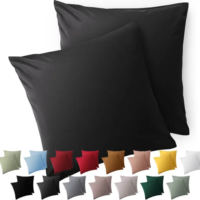 Blumtal Kussensloop Microvezel Kussenhoes 80 x 80 cm - Antraciet - Set van 2