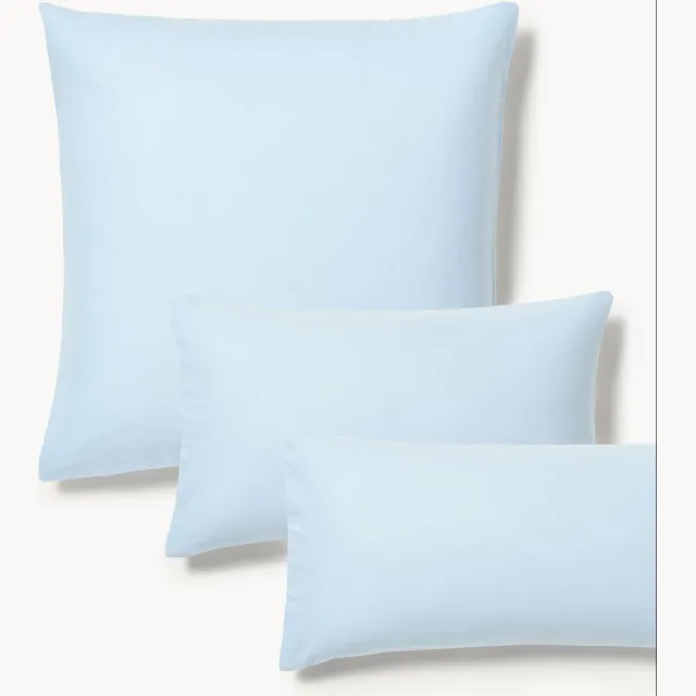 Westwing Collection Flanellen kussenhoes Biba Lichtblauw