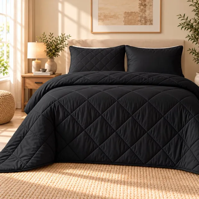 Dormidor Wasbaar Dekbed 140x200 cm – Inclusief 1 Kussenslopen 60x70 cm – Zwart