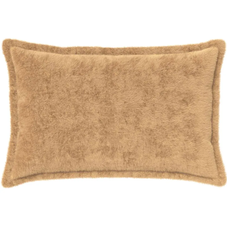 vidaXL Kussensloop 6 st HOUTEN Taupe 50 x 70 cm Nep Konijnenbont