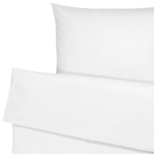 ERWIN M. Dekbedovertrekset Rimini hotelsluiting; 140x200 cm (BxL), 70x90 cm (LxB); wit