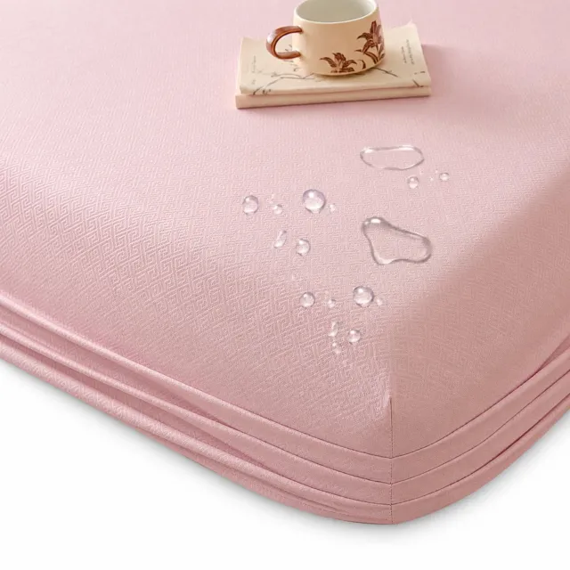 SWGOTA Waterdicht hoeslaken 200 x 220 cm - Rozenroze geborstelde stof - Voor matrassen tot 30 cm hoog - 1 stuk