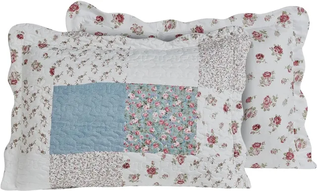 Lavandoux Kussenslopen - Cottage Charm - 60x70 cm - Blauw - Set v. 2