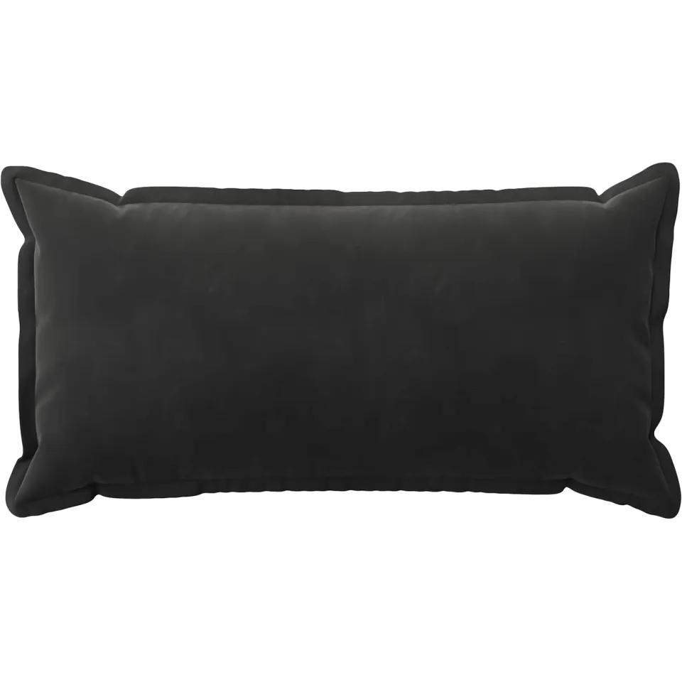 vidaXL Kussensloop 2 st HOUTEN Zwart 40 x 70 cm Fluweel