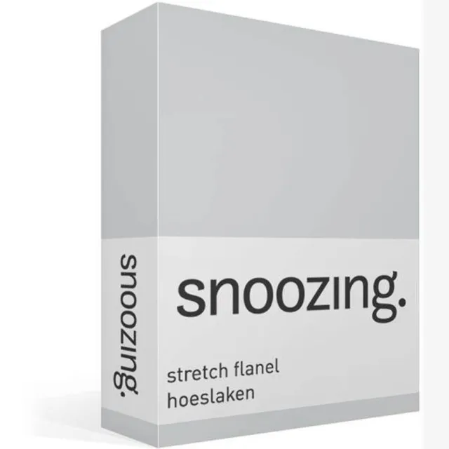 Snoozing stretch flanel hoeslaken - Extra breed - Grijs