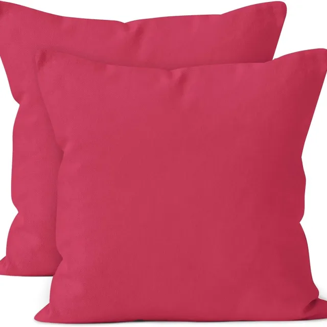 Decoratieve Katoenen Kussenslopen 60x60cm Roze Set van 2