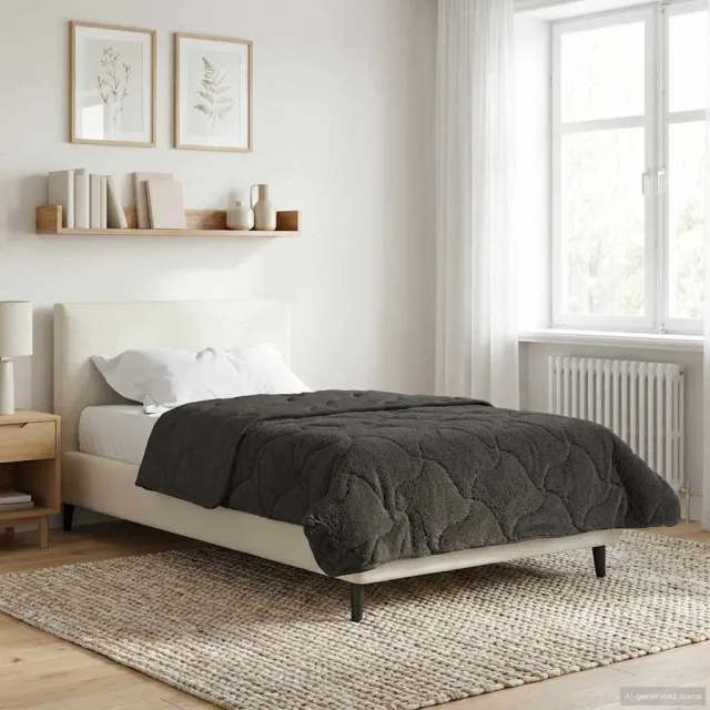 vidaXL Zomer Dekbed 135 x 220 cm Zomer anthraciet, foto 2