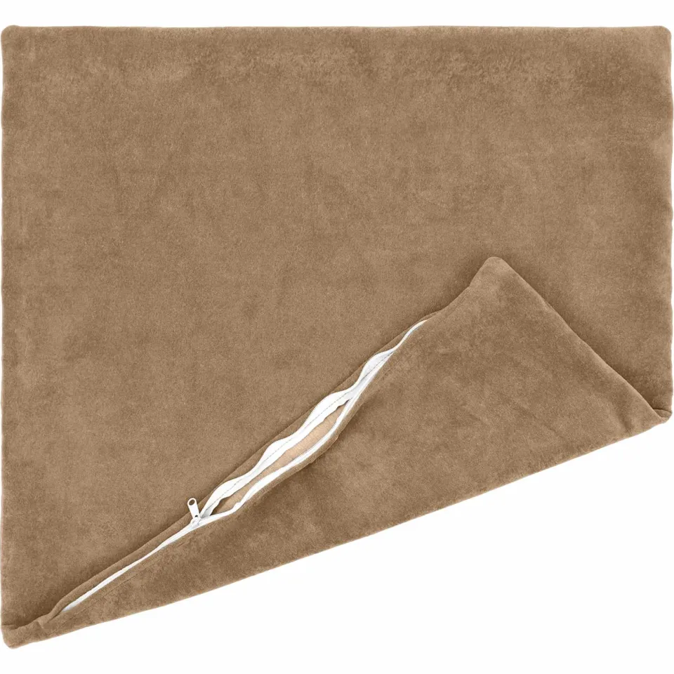 vidaXL Kussensloop 2 st HEERLEN Taupe 70 x 70 cm Microfiber Fleece, foto 3
