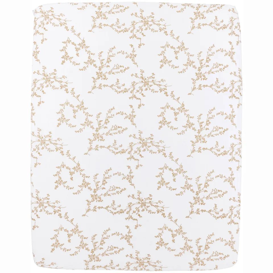 Meyco jersey hoeslaken boxmatras 75x95 Branches sand Beige
