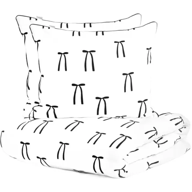Homla Beddengoed - CARNIVAL - 220x200 cm - Katoenen Bogen met Zwarte Piping - 2x50x60 cm