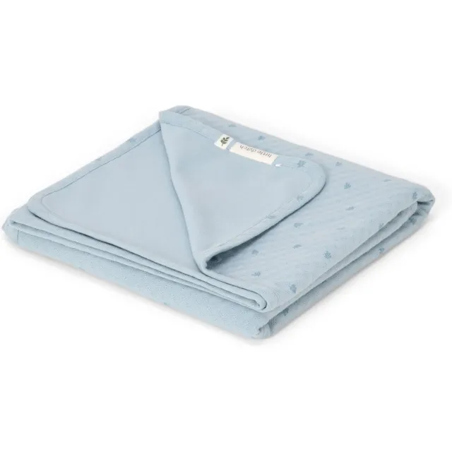 Little Dutch ledikantdeken Pure Denim Blue blauw