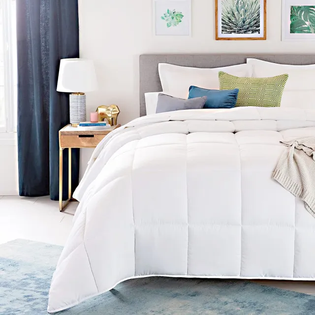OnceDoce® Dekbed 180x200cm – Ganzendons 1650g Vulling – Tweepersoons ‘Cirrus’ 4 SEIZONEN Luxe Dons Dekbed - Wasbaar wit