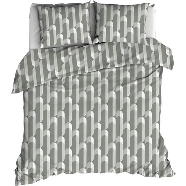 Satin d'Or Cyril Dekbedovertrek - Extra breed - 260x200/220 cm - Nordic Green